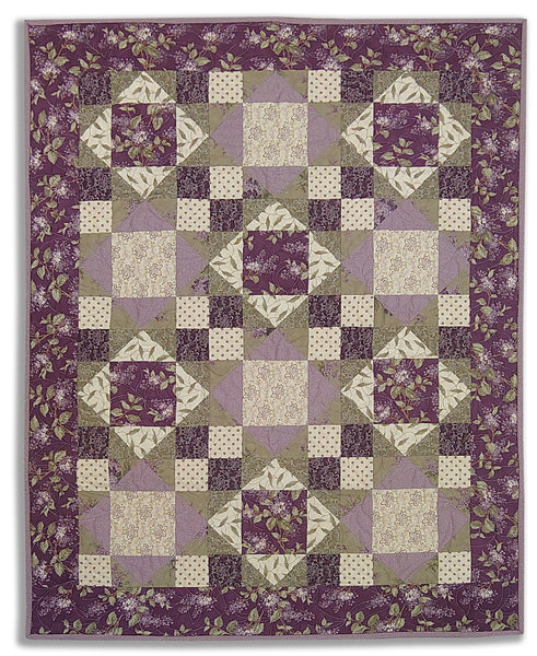 King Crown Wall Hanging 32 x 42" Fully Finished Sample Quilt - Lilac Ridge