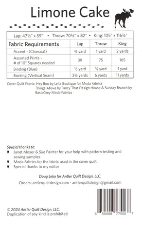 LIMONE CAKE - Antler Quilt Design Pattern AQD0299