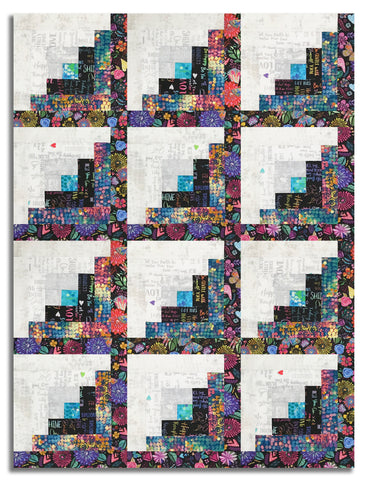 Windham Pre-Cut 12 Block Log Cabin Quilt Kit - Shine On