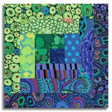 Free Spirit Kaffe Fassett Pre-cut 12 Block Log Cabin Quilt Kit - Peacock 2