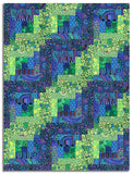 Free Spirit Kaffe Fassett Pre-cut 12 Block Log Cabin Quilt Kit - Peacock 2