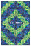 Free Spirit Kaffe Fassett Pre-cut 12 Block Log Cabin Quilt Kit - Peacock 2