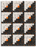 Windham Pre-Cut 12 Block Log Cabin Quilt Kit - Hallow's Eve - Black