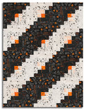 Windham Pre-Cut 12 Block Log Cabin Quilt Kit - Hallow's Eve - Black