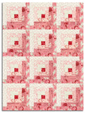 Matt's Moda Pre-cut 12 Block Log Cabin Quilt Kit - Je Taime - Blossom