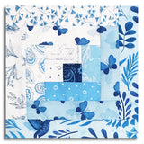 Wilmington Pre-Cut 12 Block Log Cabin Quilt Kit - Blissful Blues - Blue