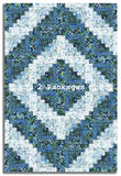 In The Beginning Pre-Cut 12 Block Log Cabin Quilt Kit - Halcyon II - Blue