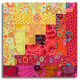 Free Spirit Kaffe Fassett Pre-cut 12 Block Log Cabin Quilt Kit - Bougainvillea