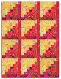 Free Spirit Kaffe Fassett Pre-cut 12 Block Log Cabin Quilt Kit - Bougainvillea