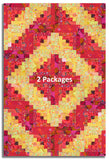 Free Spirit Kaffe Fassett Pre-cut 12 Block Log Cabin Quilt Kit - Bougainvillea