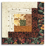 Windham Pre-Cut 12 Block Log Cabin Quilt Kit - Gleaned - Brun