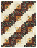 Windham Pre-Cut 12 Block Log Cabin Quilt Kit - Gleaned - Brun