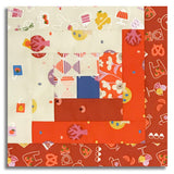 Moda Pre-cut 12 Block Log Cabin Quilt Kit - Persimmon - Cayenne