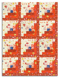 Moda Pre-cut 12 Block Log Cabin Quilt Kit - Persimmon - Cayenne