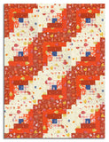 Moda Pre-cut 12 Block Log Cabin Quilt Kit - Persimmon - Cayenne