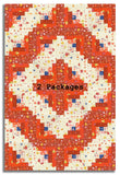Moda Pre-cut 12 Block Log Cabin Quilt Kit - Persimmon - Cayenne