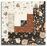 Matt's Moda Pre-cut 12 Block Log Cabin Quilt Kit - Wellspring - Charcoal