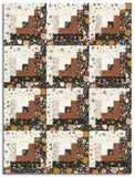 Matt's Moda Pre-cut 12 Block Log Cabin Quilt Kit - Wellspring - Charcoal
