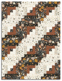 Matt's Moda Pre-cut 12 Block Log Cabin Quilt Kit - Wellspring - Charcoal