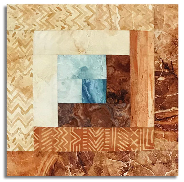 Matt's Northcott Pre-Cut 12 Block Log Cabin Quilt Kit - Stonehenge Canyon - Clay