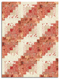 Matt's Moda Pre-cut 12 Block Log Cabin Quilt Kit - Le Jardin Rouge - Clay