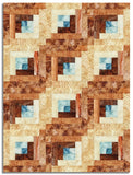 Matt's Northcott Pre-Cut 12 Block Log Cabin Quilt Kit - Stonehenge Canyon - Clay