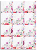 Matt's Moda Pre-cut 12 Block Log Cabin Quilt Kit - Fleur The Love - Cloud