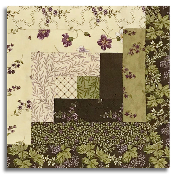 Moda Pre-cut 12 Block Log Cabin Quilt Kit - Collection For A Cause: Essence - Clover