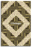 Moda Pre-cut 12 Block Log Cabin Quilt Kit - Collection For A Cause: Essence - Clover
