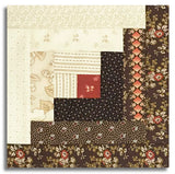 Moda Pre-cut 12 Block Log Cabin Quilt Kit - Miss Mollie - Dark Chocolate