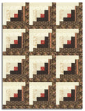 Moda Pre-cut 12 Block Log Cabin Quilt Kit - Miss Mollie - Dark Chocolate