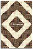 Moda Pre-cut 12 Block Log Cabin Quilt Kit - Miss Mollie - Dark Chocolate