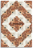 Matt's Moda Pre-cut 12 Block Log Cabin Quilt Kit - Wellspring - Dark Clay