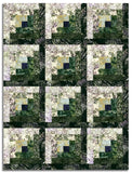 Matt's Hoffman Bali Batiks Pre-Cut 12 Block Log Cabin Quilt Kit - Meadow Lane - Dark