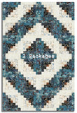 Hoffman Bali Batiks Pre-Cut 12 Block Log Cabin Quilt Kit - Autumn Mist - Denim
