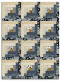 Moda Pre-cut 12 Block Log Cabin Quilt Kit - Arabesque - Dusk