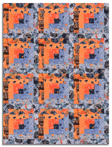 Moda Pre-cut 12 Block Log Cabin Quilt Kit - Coven - Dusk