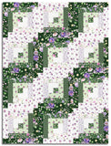 Matt's Clothworks Pre-Cut 12 Block Log Cabin Quilt Kit - Chateau En Fleur - Forest