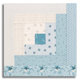 Andover Pre-Cut Log Cabin Table Runner Kit - Sewing Bird - Glacier