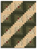 Moda Kansas Troubles Quilters Pre-cut 12 Block Log Cabin Quilt Kit - Flannel Season - Grass
