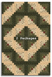 Moda Kansas Troubles Quilters Pre-cut 12 Block Log Cabin Quilt Kit - Flannel Season - Grass