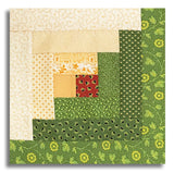 Moda Pre-cut 12 Block Log Cabin Quilt Kit - Sally's Stitches - Green