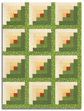 Moda Pre-cut 12 Block Log Cabin Quilt Kit - Sally's Stitches - Green