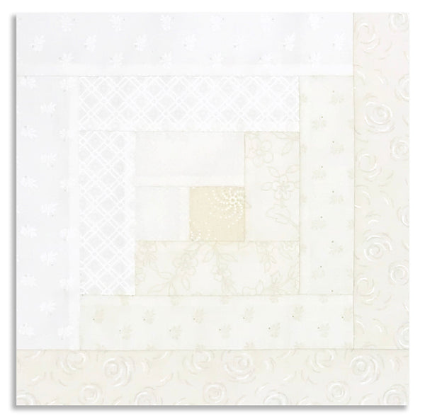 Matt's Andover Pre-Cut 12 Block Log Cabin Quilt Kit - Simply Light - Latte