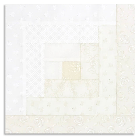 Matt's Andover Pre-Cut 12 Block Log Cabin Quilt Kit - Simply Light - Latte