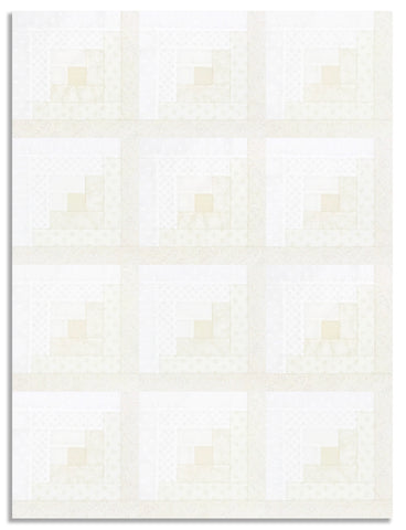 Matt's Andover Pre-Cut 12 Block Log Cabin Quilt Kit - Simply Light - Latte