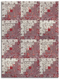 Moda French General Pre-cut 12 Block Log Cabin Quilt Kit - Fleur De Paris - Lavender