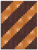 Moda Kansas Troubles Quilters Pre-cut 12 Block Log Cabin Quilt Kit - Flannel Season - Mahogany