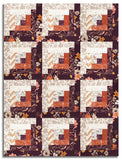 Moda Pre-cut 12 Block Log Cabin Quilt Kit - Foraged Found & Hand Me Down - Merlot