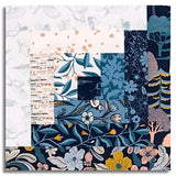 Matt's Moda Pre-cut 12 Block Log Cabin Quilt Kit - Feather & Forest Bloom - Midnight